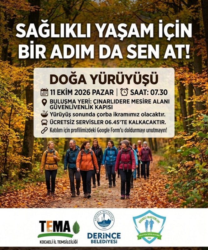 PAZAR GÜNÜ DERİNCE’DE BÜYÜK YÜRÜYÜŞ! 